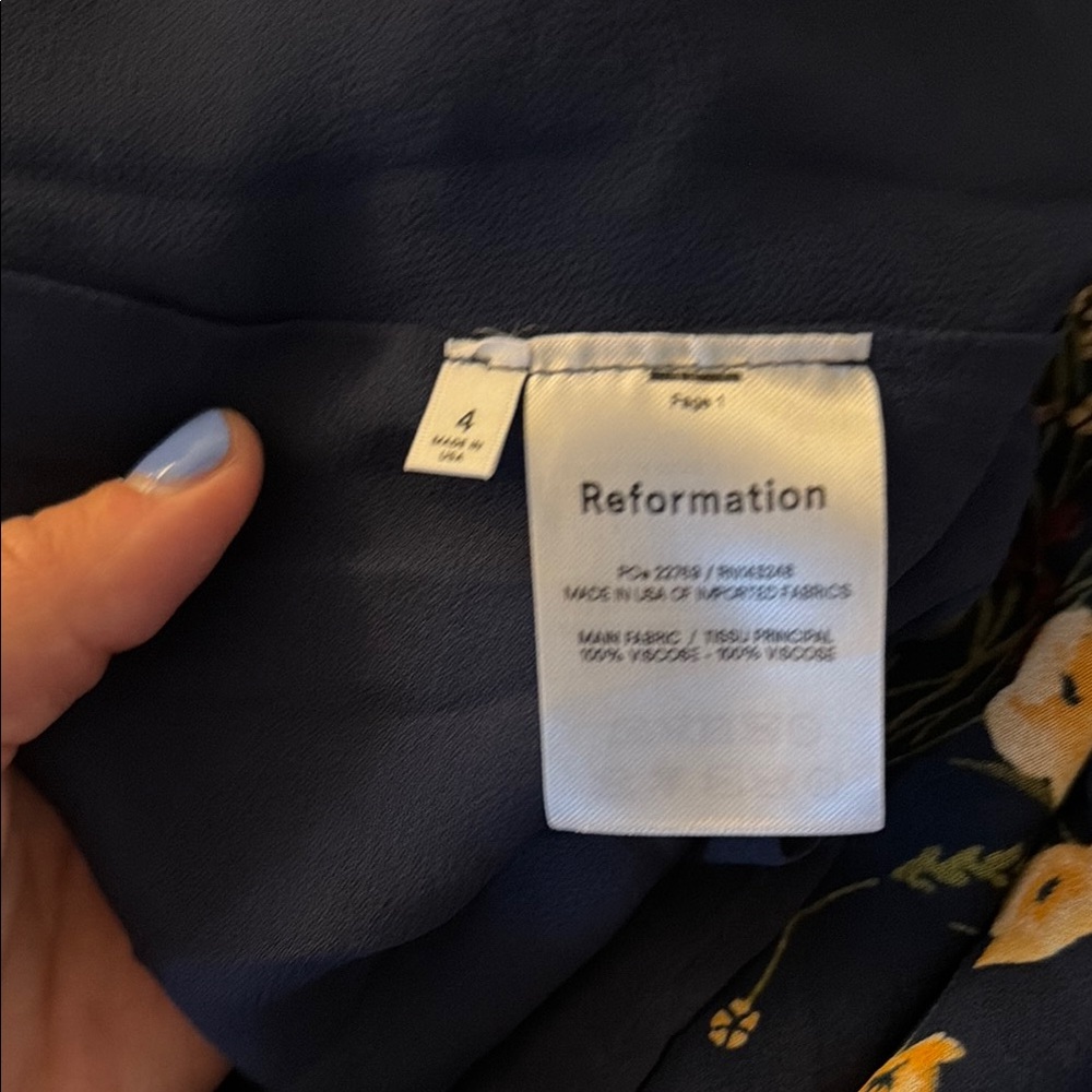 Reformation Black Floral Maxi Dress with Yellow Accents - Picture 5 of 5